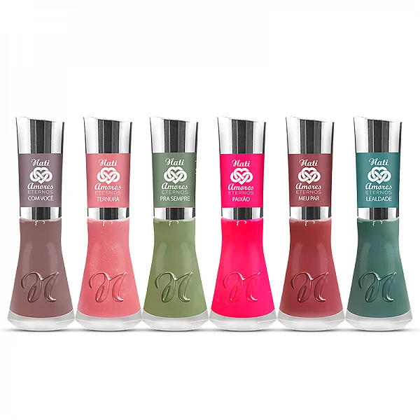 Esmalte Nati Amores Eternos Kit Com 6 Cores