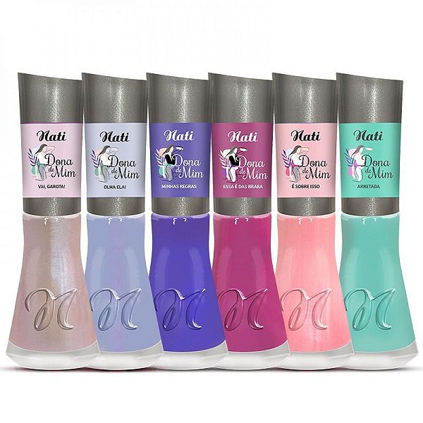 Nati Esmalte Dona De Mim Kit Com 6 Cores