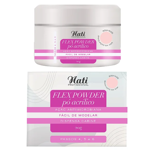 Po Acrilico Rosa Nude Flex Powder Nati Profissional