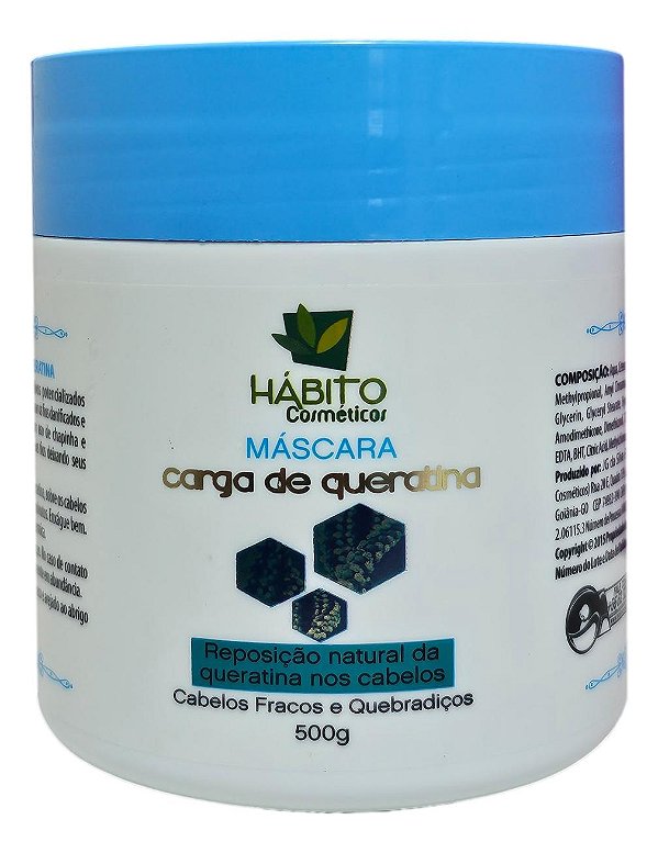 Máscara Carga De Queratina Hábito Cosméticos