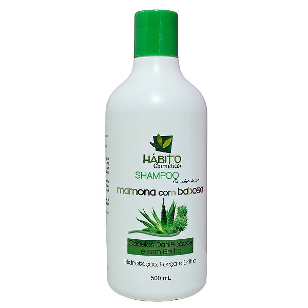 Shampoo Mamona Com Babosa Hábito Cosméticos