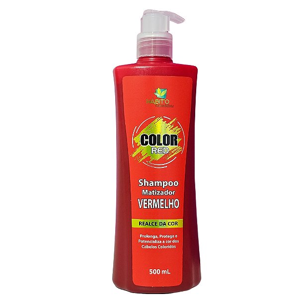 Shampoo Matizador Color Red Vermelho Hábito Cosméticos