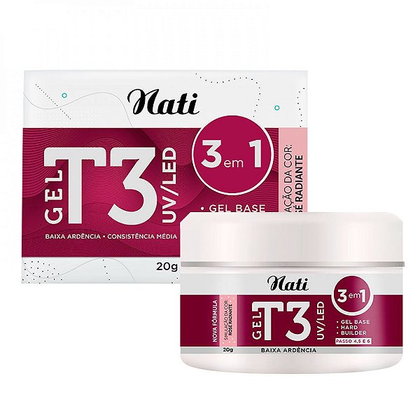 Nati Alongamento De Unha Gel T3 Rosé Radiante
