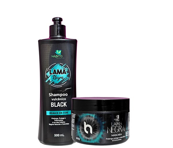 Shampoo E Máscara Lama Negra Hábito Cosméticos