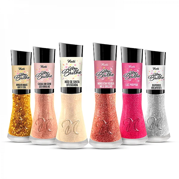 Esmalte Nati Meu Brilho Kit Com 6 Cores