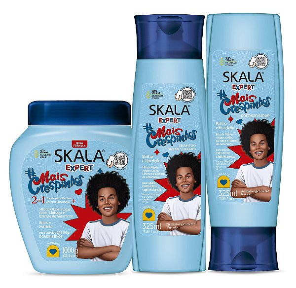 Skala Mais Crespinhos Shampoo,Condicionador E Creme 2em1