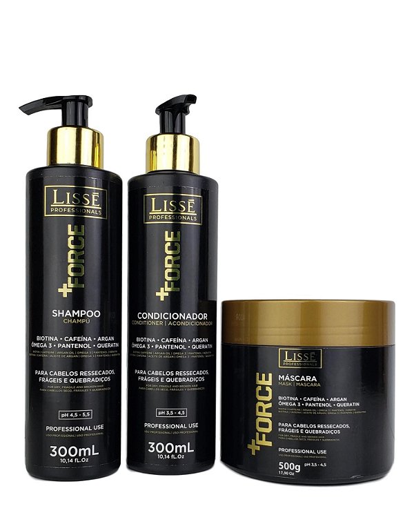 Kit Home Care Ultra Hidratante + FORCE Lisse Sh, Cond e Mascara