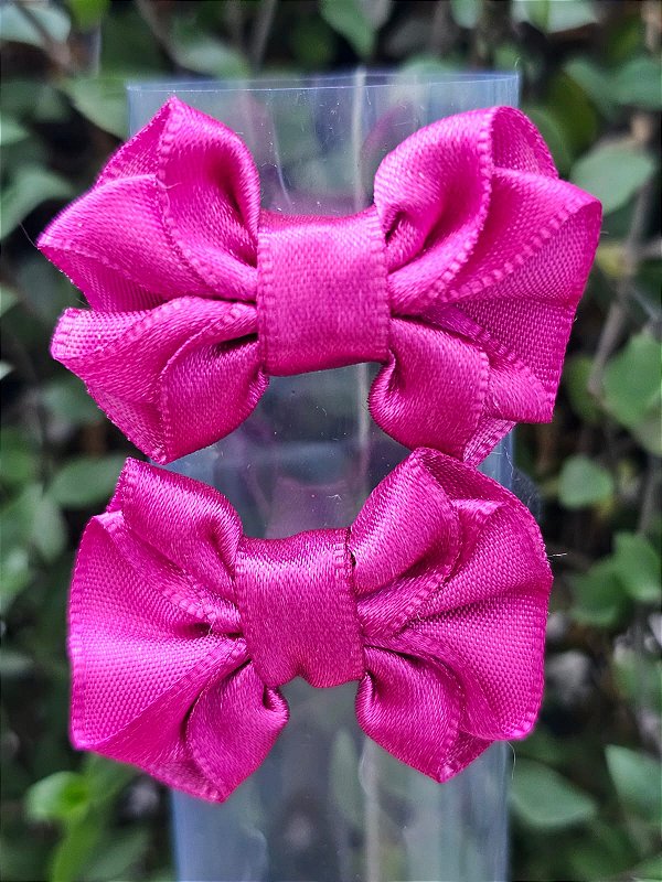 Lacinho De Cabelo Rosa Pink Franzido Parzinho