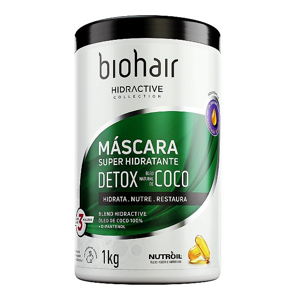Mascara Hidratante Detox Óleo De Coco Biohair 1kg