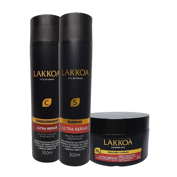 Lakkoa  Ultra Repair Kit Tratamento Reparação 3 Passos