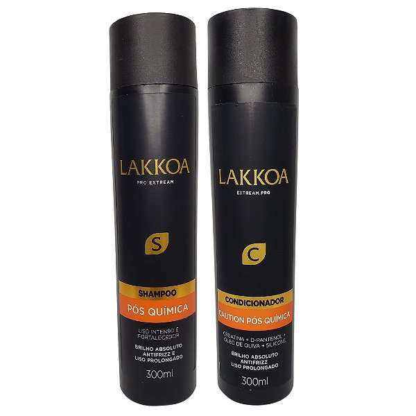 Lakkoa Pós Química Shampoo E Condicionador Liso Prolongado E Antifrizz
