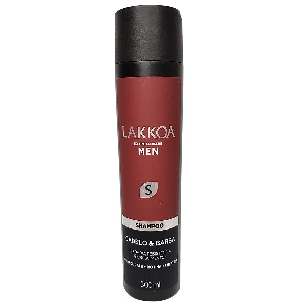 Shampoo Masculino Cabelo E Barba Lakkoa Men Resistência