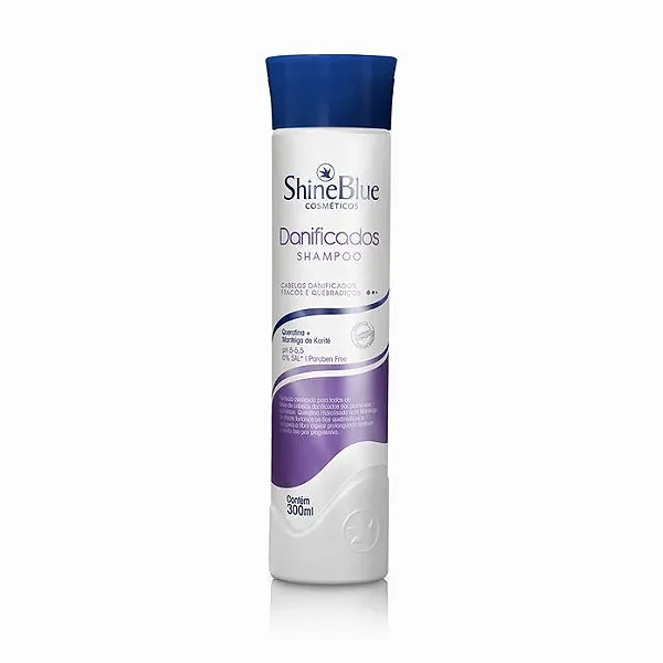 Shampoo Cabelos Danificados Pós Progressiva Shine Blue 300ml