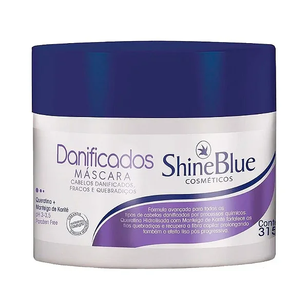 Mascara Cabelos Danificados Pós Tratamentos Químicos 315g Shine Blue
