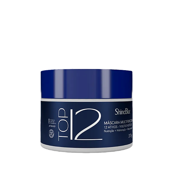 Máscara Multifuncional 12 Ativos Top 12 Shine Blue Hidratação,Nutrição E Reconstrução