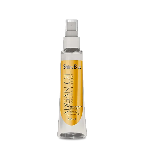 Regenerador Capilar Protetor Térmico Argan Oil Finalizador Shine Blue 160mL
