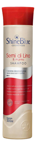 Shampoo Hidratante Shine Blue Semi Di Lino e Arginina 300mL