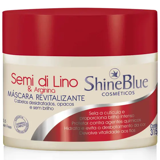 Mascara Revitalizante Semi Di Lino e Arginina Shine Blue 315g