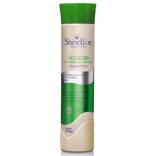 Shampoo Shine Blue Abacate e Manteiga de Murumuru Cacheados & Ondulados