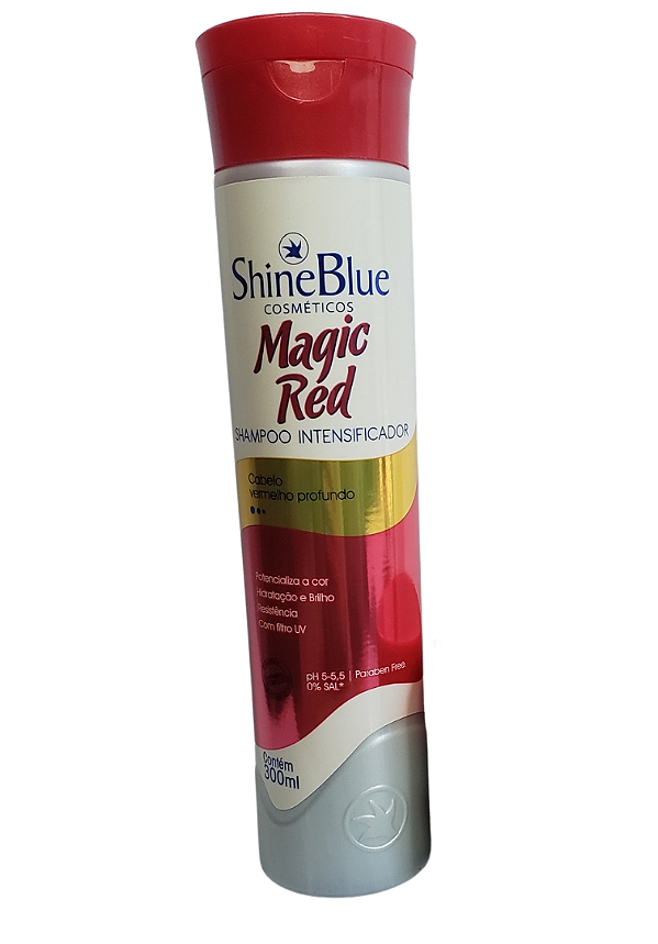 Shampoo Intensificador Cabelo Vermelho Magic Red Shine Blue 300ml