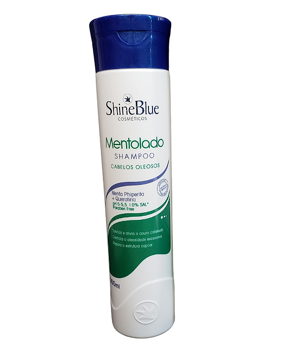 Shampoo Shine Blue Mentolado Cabelos Oleosos 300mL