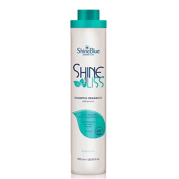 Shampoo Orgânico Shine Blue Liss 900mL Profissional