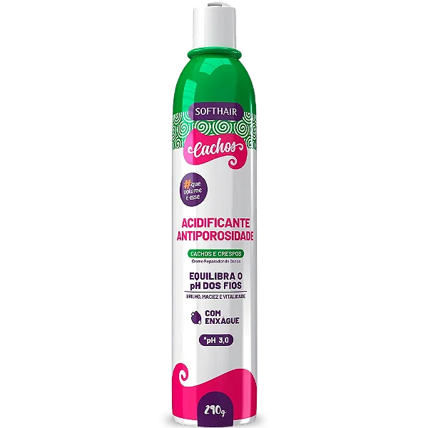 Acidificante Para Cabelos Cacheados E Crespos Antiporosidade Softhair 290g