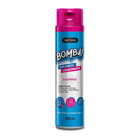 Soft Hair Shampoo Bomba Explosão de Crescimento Sem Sal