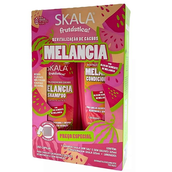 Skala Melancia Shampoo e Condicionador Revitalização de Cachos