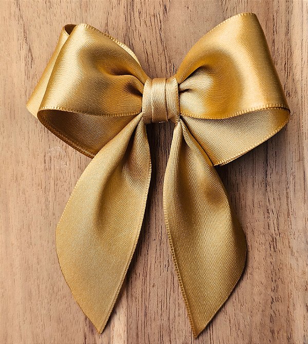 Laço de Cabelo Virginia Fofinho Dourado Bico de Pato