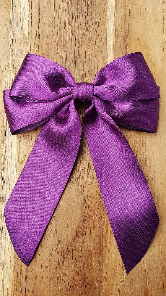 Laço de Cabelo Virginia Roxo Médio Adulto e infantil Bico de Pato