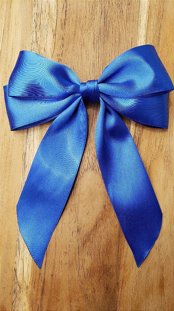 Laço de Cabelo Virginia Médio Azul Royal Adulto Infantil Bico de Pato