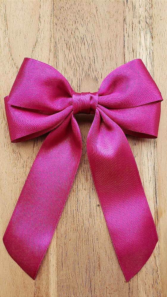 Laço de Cabelo Virginia Médio Pink Adulto Infantil Moda Bico de Pato