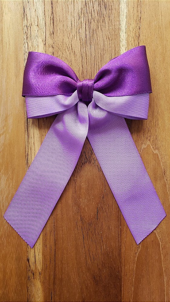 Laço de Cabelo Amor Fio nos Trinks Roxo e Lilás Bico de Pato