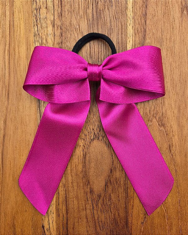 Laço de Cabelo Pink Fofo Elástico Xuxinha Feito no Cetim
