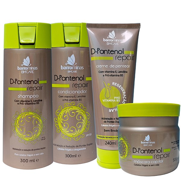 Barrominas D-Pantenol Repair Kit Hidratação Redução Pontas Duplas