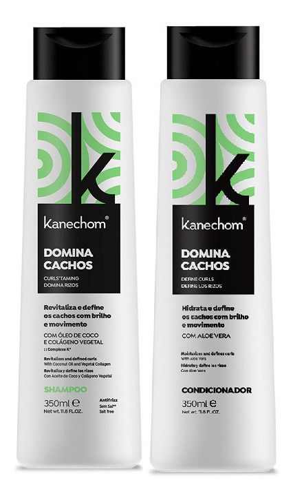 Kanechom Domina Cachos Shampoo e Condicionador Com Aloe Vera