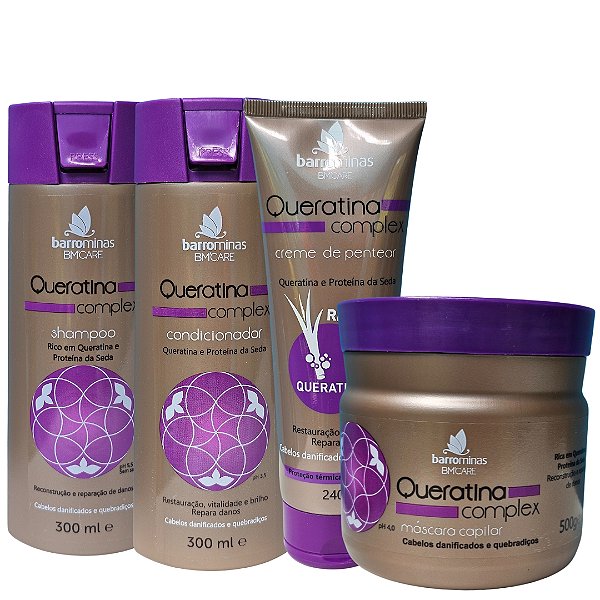 Barrominas Queratina Complex Kit Para Cabelo Danificado Quebradiço