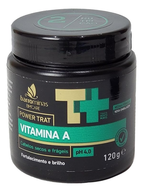 BMCare Power Trat Vitamina A Cabelos Secos e Frageis Barrominas