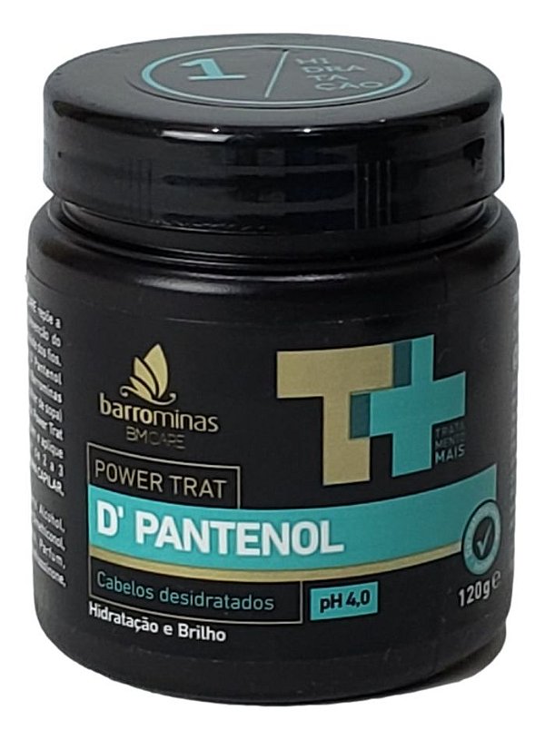 Barrominas BMCare Power Trat D Pantenol Para Cabelos Desidratados 120g