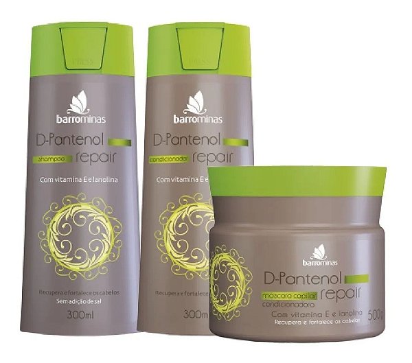 D-pantenol Repair Barrominas Kit Shampoo Condicionador e Máscara