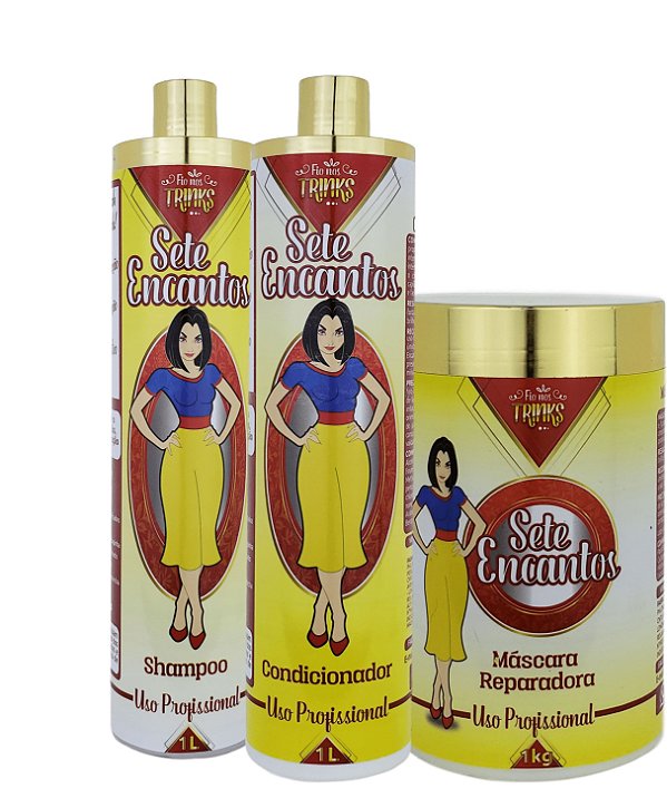 Fios Nos Trinks Sete Encantos Kit Estimulador De Crescimento Profissional 1L