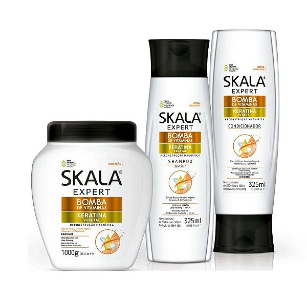 Kit Skala Expert Bomba de Vitaminas Queratina Vegetal Vegano