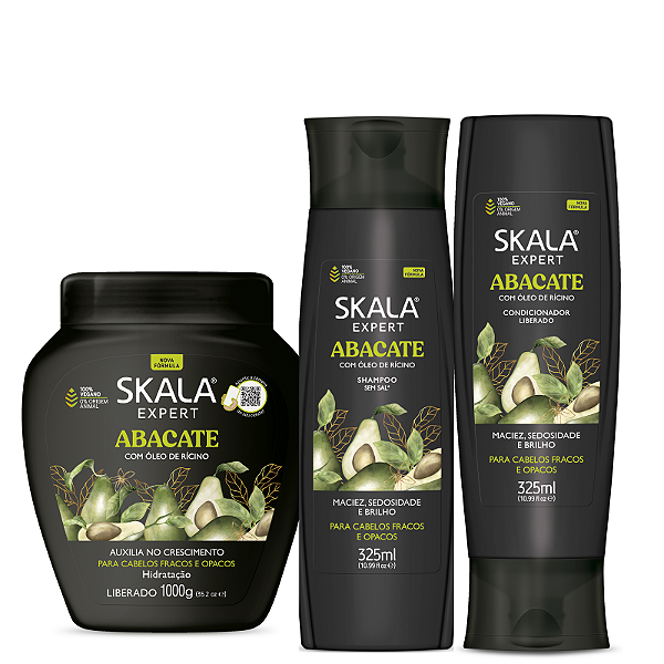 Skala Bomba De Vitaminas Abacate Kit Hidrata e Revitaliza