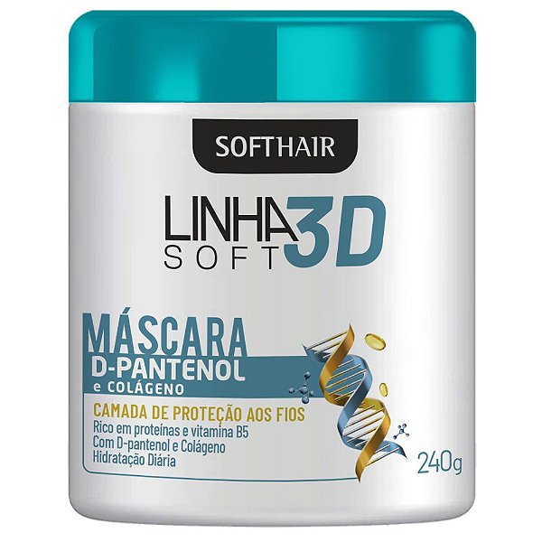 Linha 3D Softhair Máscara D-Pantenol E Colágeno 240g