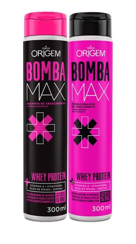Kit Nazca Shampoo E Condicionador De Crescimento Origem Bomba Max 300ml