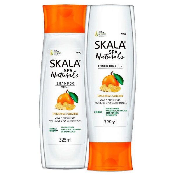 Kit Shampoo + Condicionador Tangerina e Gengibre Skala 325ml