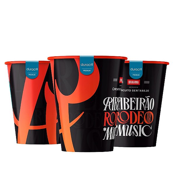 200 Copos EcoLabel 340 ml Biodegradável Personalizados 360°