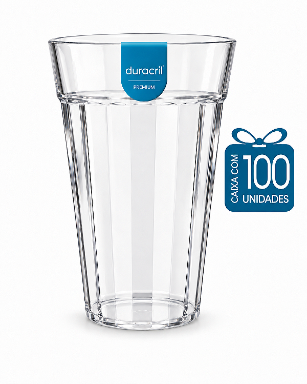 100 Copos Americano 500 ml Transparente