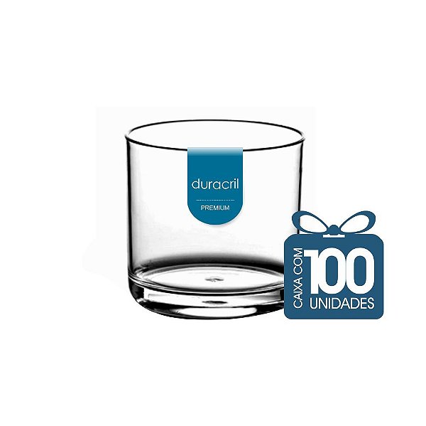 100 Copos Whisky 320 ml Transparente